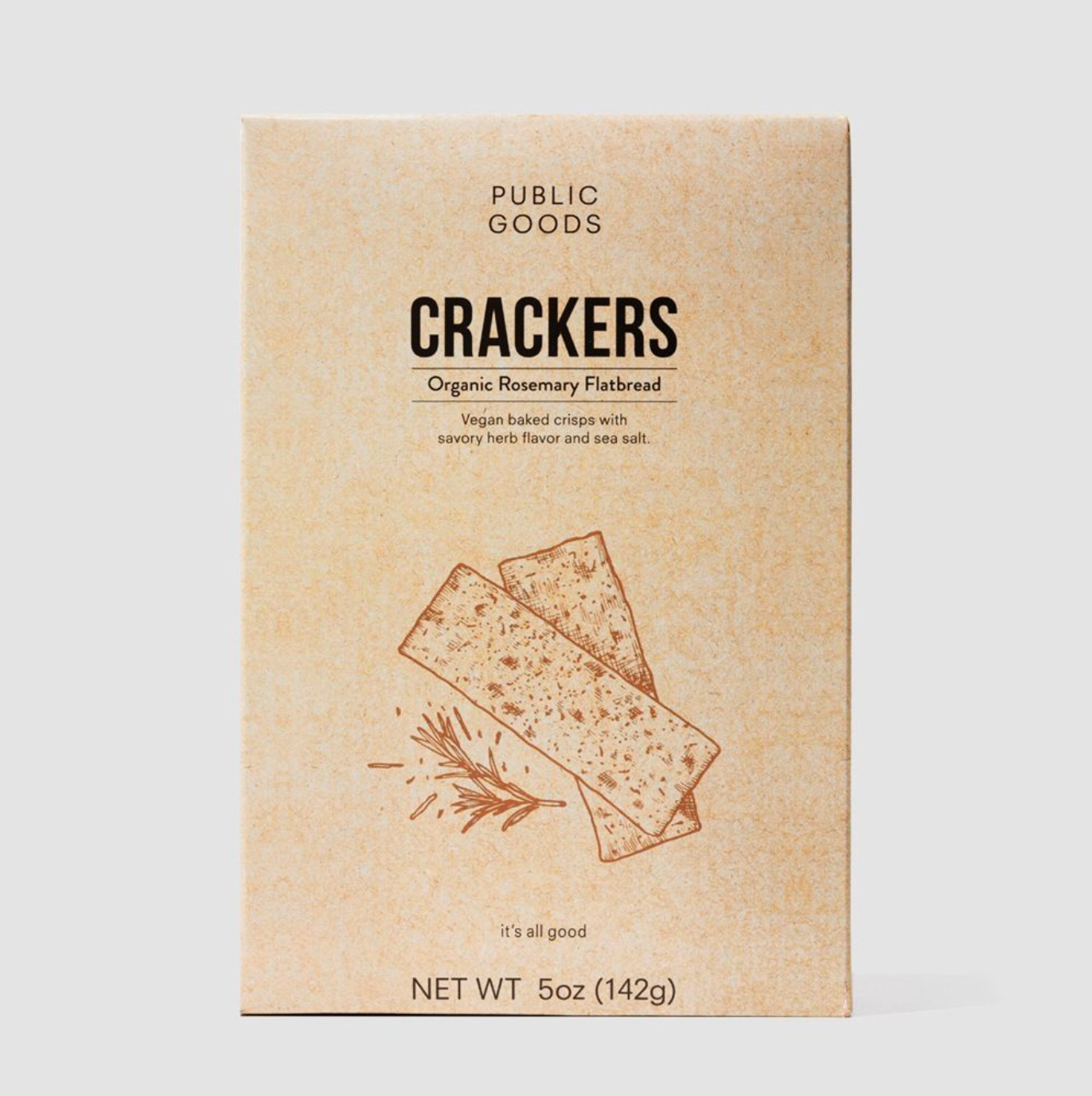 Public Goods Organic Rosemary Flatbread Cracker The Nordic Home Shop